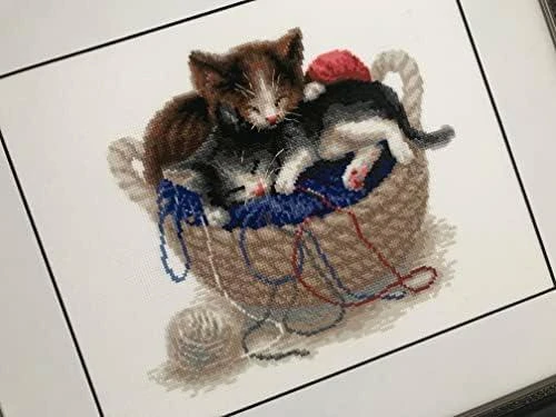 Kittens In A Basket siuvinėjimo rinkinys iš RIOLIS Nr.: 1724