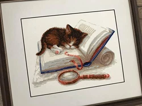 Kitten on the Book siuvinėjimo rinkinys iš RIOLIS Nr.: 1725