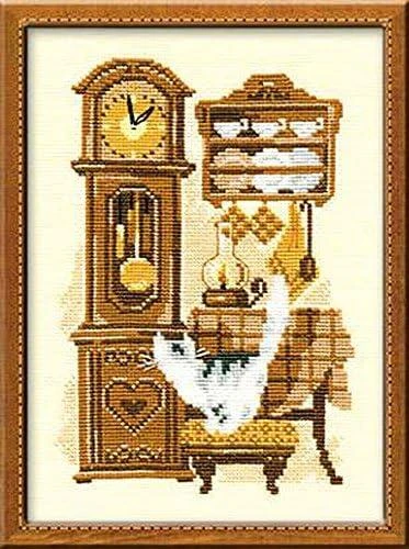 RIOLIS – Create It Yourself – Siuvinėjimo rinkinys „Katė prie laikrodžio“ 858 (18x24 cm)