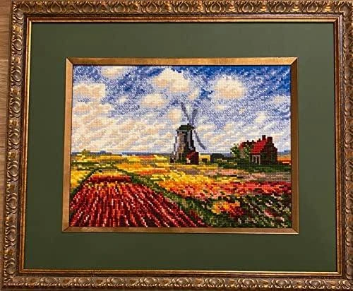 Tulpių laukas (pagal C. Monet paveikslą) - rinkinys siuvinėjimui iš RIOLIS Nr:1643