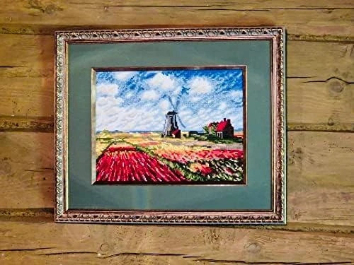 Tulpių laukas (pagal C. Monet paveikslą) - rinkinys siuvinėjimui iš RIOLIS Nr:1643