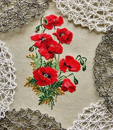 RIOLIS - Create It Yourself - Siuvinėjimo rinkinys „Laukinės aguonos“ 808 (21x30 cm)