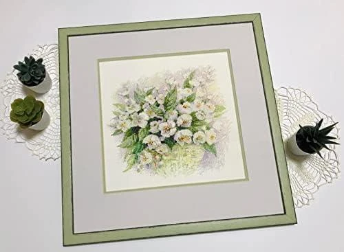 RIOLIS – Create It Yourself – Siuvinėjimo rinkinys „Jazminai“ 1467 (30x30 cm)
