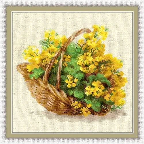 RIOLIS – Create It Yourself – Siuvinėjimo rinkinys „Geltoni rapsai“ 1502 (25x25 cm)