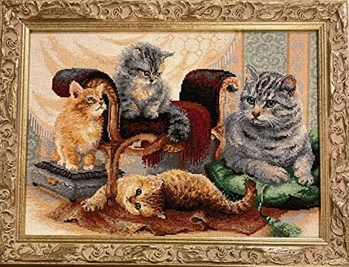 RIOLIS – Create It Yourself – Siuvinėjimo rinkinys „Kačiukų šeimynėlė“ 1327 (40x30 cm)