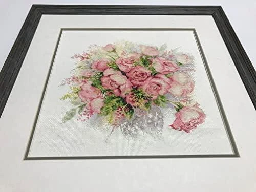 RIOLIS – Create It Yourself – Siuvinėjimo rinkinys „Pastelinės rožės“ 1335 (30x30 cm)