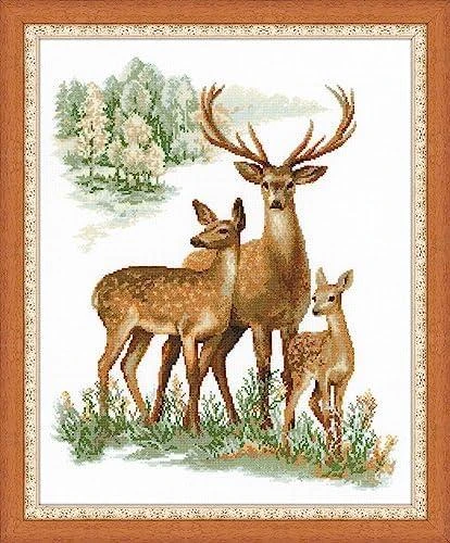 RIOLIS - Create It Yourself - Siuvinėjimo rinkinys „Elniai“ 1370 (40x50 cm)