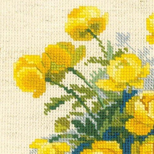 RIOLIS - Create It Yourself - Siuvinėjimo rinkinys „Geltonos gelės“ 1515 (20x20 cm)