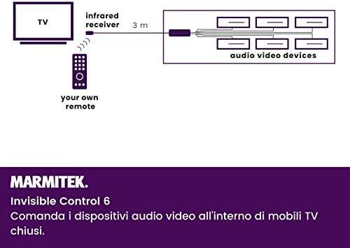 Marmitek Invisible Control 6, Garsas, TV, TV imtuvas, TV priedėlis, Juoda, Balta, 10 m, 60°, 30–60 kHz, DC, USB