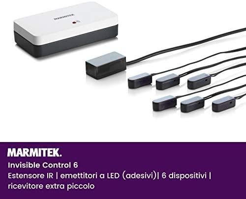 Marmitek Invisible Control 6, Garsas, TV, TV imtuvas, TV priedėlis, Juoda, Balta, 10 m, 60°, 30–60 kHz, DC, USB