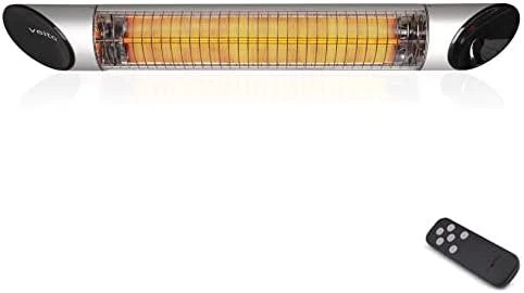 Infraraudonųjų spindulių šildytuvas Veito Blade S 2,5 kW, sidabrinis