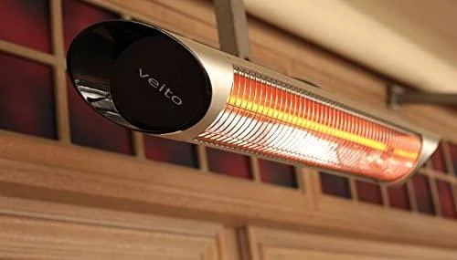 Infraraudonųjų spindulių šildytuvas Veito Blade S 2,5 kW, sidabrinis