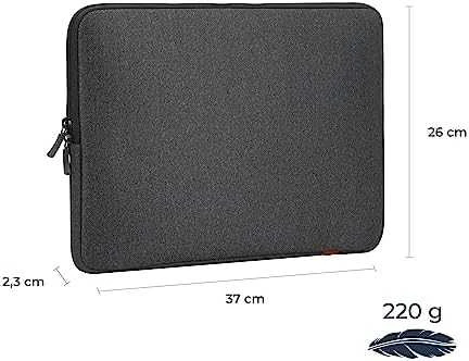Rivacase Antishock 5133 dėklas nešiojamam kompiuteriui iki 15.4" (tamsiai pilkas)