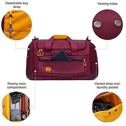Kelioninis RivaCase DUFFLE BAG 35L/BURGUNDY Raudonas 5331 RIVACASE