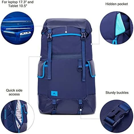 Rivacase Kensington Notebook Backpack 5361 Tinka iki 17.3 ", Backpack for laptop, Burgundy Raudona