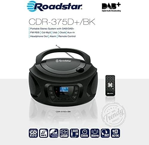 Skaitmeninis CD grotuvas Roadstar CDR-375D BK