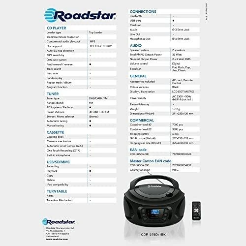 Skaitmeninis CD grotuvas Roadstar CDR-375D BK