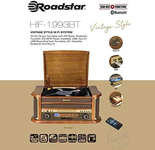 Muzikinis centras Muzik.cent.su plokšt. grot.Roadstar HIF-1993BT