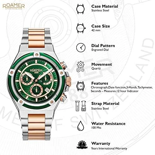 Laikrodis Roamer Tempomaster Chrono 221837 49 75 20