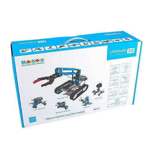 Robotas MakeBlock Ultimate 2.0, Bluetooth, mėlynas / 90040