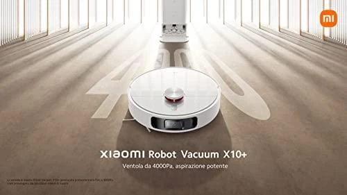 Dulkių siurblys - robotas Xiaomi X10 + su automatine dulkių išsiurbimo stotele, Baltas