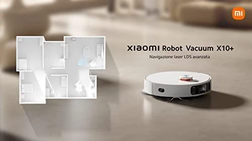 Dulkių siurblys - robotas Xiaomi X10 + su automatine dulkių išsiurbimo stotele, Baltas