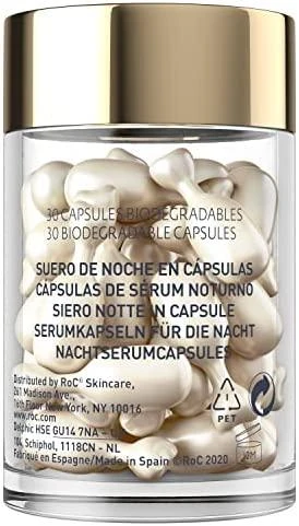 ROC Retinol Correxion Line Smoothing Night Serum glotninančios naktinės veido serumo kapsulės, 10.5 ml