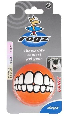 Rogz Grinz skanėstų kamuoliukas šunims oranžinis 64mm