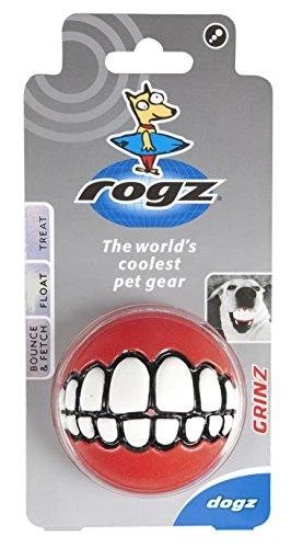 Rogz Grinz skanėstų kamuoliukas šunims raudonas 78mm