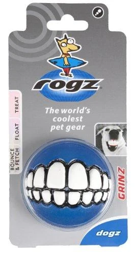 Rogz Grinz skanėstų kamuoliukas šunims mėlynas 64mm