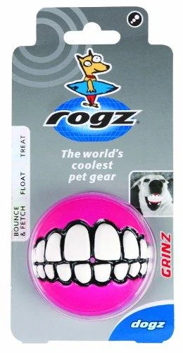 Rogz Grinz skanėstų kamuoliukas šunims rožinis 64mm