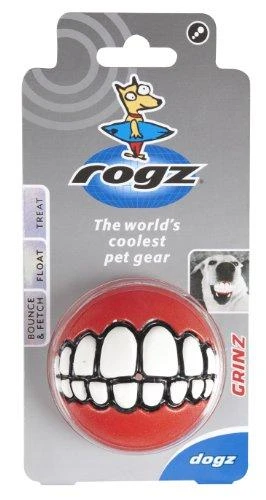 Rogz Grinz skanėstų kamuoliukas šunims raudonas 64mm
