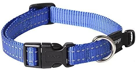 Rogz antkaklis šuniui Alpinist HB23B Mėlynas (plotis 1,6cm; apimtis 26-40cm)