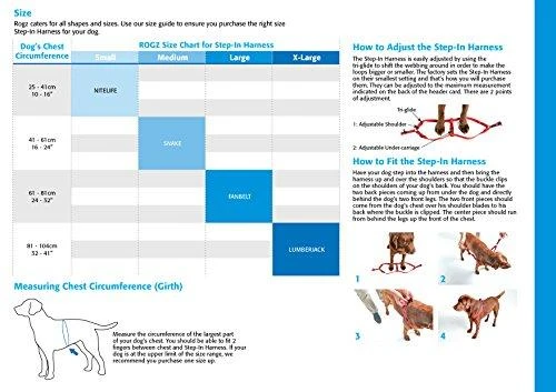 Rogz petnešos atšvaitas šuniui Step-in Reflective SSJ14B (plotis 1,1cm; apimtis 23-37cm)