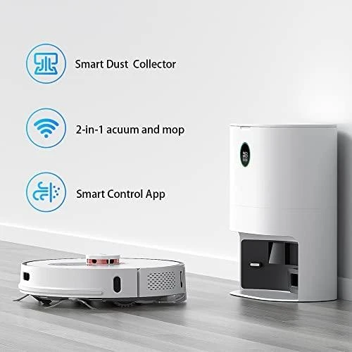 Dulkių siurblys - robotas Roidmi Eve Plus, Baltas