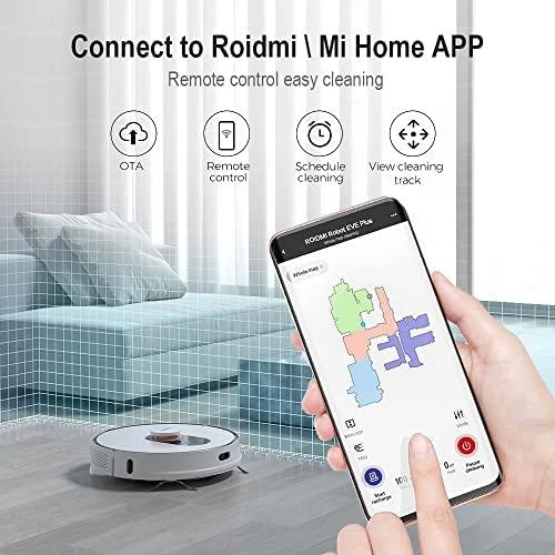 Dulkių siurblys - robotas Roidmi Eve Plus, Baltas