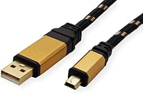 Kabelis USB Roline USB-A - miniUSB 1.8 m Juodas (11.02.8822)