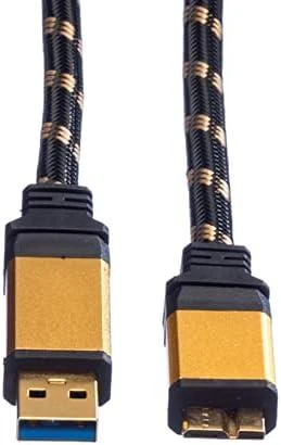 Kabelis USB Roline USB-A - micro-B 0.8 m Juodai-auksinė (JAB-1944110)