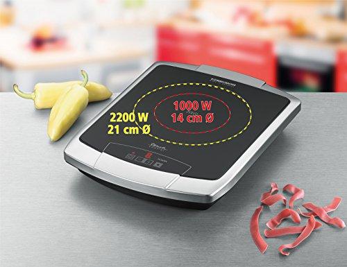 Kepimo lėkštė Rommelsbacher Laisvai pastatoma stalo kaitlentė CT 2203/TC Degiklių/virimo zonų skaičius 1, Jutiklis, Juodas, Nerūdijantis plienas, Vitrokeraminė