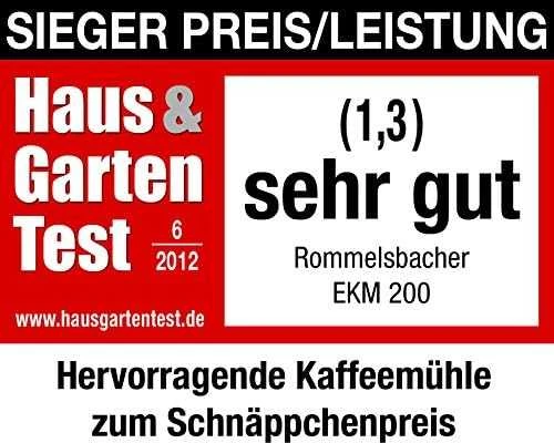 Kavamalė Rommelsbacher kavos malūnėlis su diskiniu malūnėliu EKM 200 Juodas, 110 W, 250 g