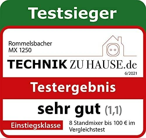 RML Rommelsbacher MX 1250 trintuvas 1,75 L Pastatomas trintuvas 1200 W Nerūdijančiojo plieno