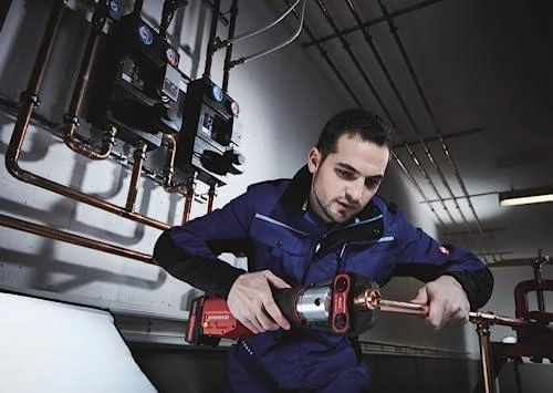 Akumuliatorinis vamzdžių presas ROMAX 4000 korpusas CAS, Rothenberger