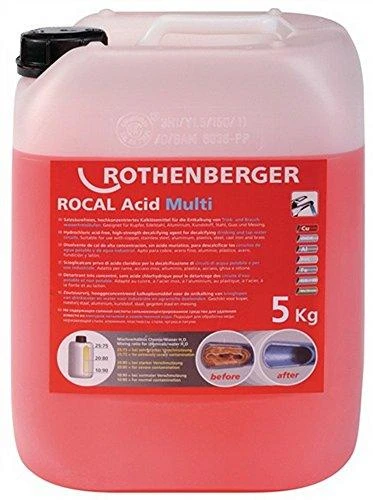 Vamzdžių nukalkinimo koncentratas ROCAL Acid Multi 5kg, Rothenberger