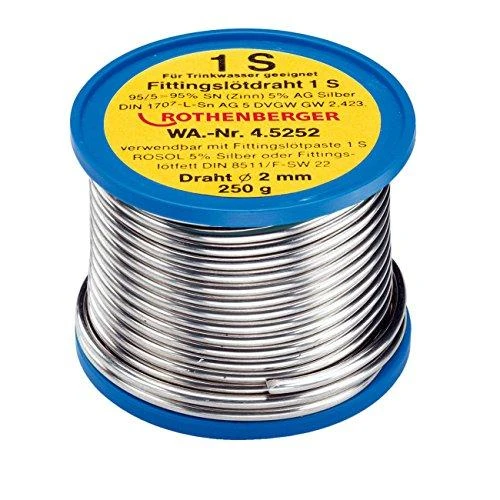 Minkšto litavimo viela ROSOL 1S 2mm 250g, Rothenberger