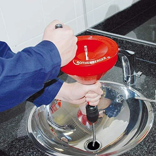 Rankena su spirale kanalizacijos valymui Rothenberger ROSPI 8 H+E Plus