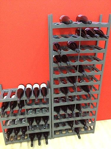 Vyno Stovas - ROTHO Vario Sulankstomas Stacking 6 Buteliams Antracito Spalvos