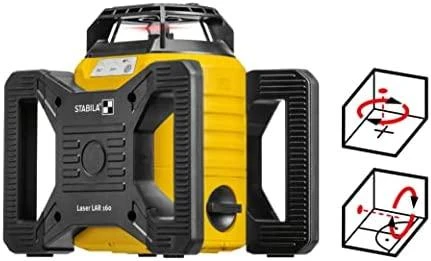 Lazerinis rotacinis nivelyras LAR 160 + trikojis + liniuotė, raudonas, Stabila