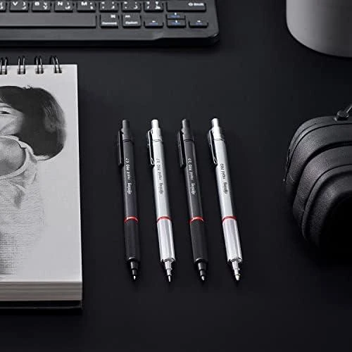 Rotring Rapid Pro profesionalus metalinis tušinukas, juodas 1904292
