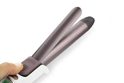 Rowenta Hair Suktukas CF3460F0 Keraminė šildymo sistema, Statinės skersmuo 25 mm, Temperatūra (min) 130 °C, Temperatūra (maks.) 200 °C, Šildymo lygių skaičius 8, Ekranas LCD, Snow baltas/metal cinamono rožinė
