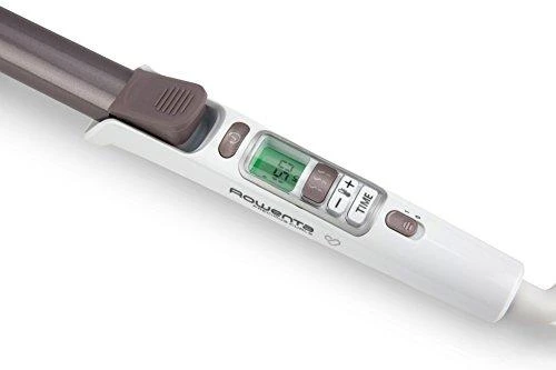 Rowenta Hair Suktukas CF3460F0 Keraminė šildymo sistema, Statinės skersmuo 25 mm, Temperatūra (min) 130 °C, Temperatūra (maks.) 200 °C, Šildymo lygių skaičius 8, Ekranas LCD, Snow baltas/metal cinamono rožinė